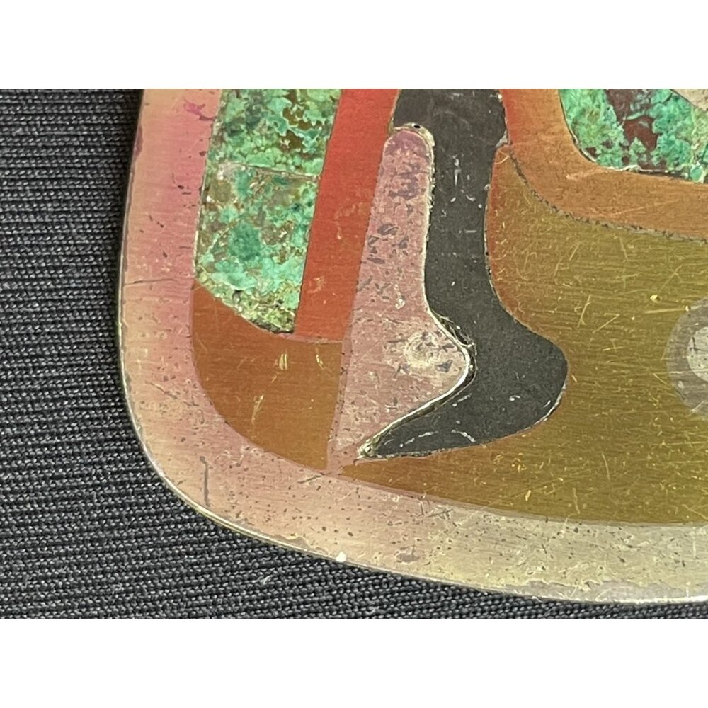 Los Castillo Sterling Silver Mixed Metals Parrot Pendant Brooch Signed 63 - Picture 9 of 14